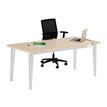 2012349454985-Bureau EVIDENCE - 140 cm - Pieds aluminium - Plateau imitation merisier-P_79441330_1-0