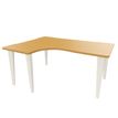 2012349456125-Bureau compact 90° à gauche EVIDENCE - Pieds blancs - Plateau imitation hêtre-P_79441387_1-0