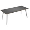 2012349510599-Bureau LEONARDO - 180 cm - Pieds métal blancs - Anthracite chants chêne-P_79441670_1-0
