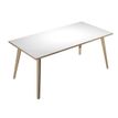 2012349512494-Bureau LEONARDO - 180 cm - Pieds bois - Blanc chants chêne-P_79441765_1-0