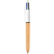 3086123595156-BIC 4 Couleurs - Stylo à bille 4 couleurs - 1 mm - corps texturé doré givré-P_79445270_1-0