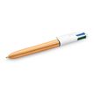 3086123595156-BIC 4 Couleurs - Stylo à bille 4 couleurs - 1 mm - corps texturé doré givré-P_79445270_2-1