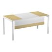 Voile de fond pour bureau EASYDESK L140cm - Blanc/hêtre