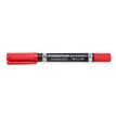 STAEDTLER LUMOCOLOR Duo - Marqueur permanent - double pointe fine et moyenne - rouge