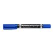 STAEDTLER LUMOCOLOR Duo - Marqueur permanent - double pointe fine et moyenne - bleu