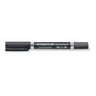 STAEDTLER Lumocolor duo - Marqueur permanent - double pointe fine et moyenne - noir