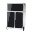 Caisson de bureau mobile EASYBOX - 4 tiroirs mixtes - Noir