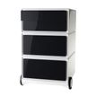 Caisson de bureau mobile EASYBOX - 2 tiroirs et 2 plumiers - Noir