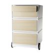Caisson de bureau mobile EASYBOX - 2 tiroirs et 2 plumiers - Hêtre