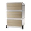 Caisson de bureau mobile EASYBOX - 3 tiroirs - Hêtre
