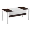 Voile de fond pour bureau EASYDESK L140cm - Blanc/wengé