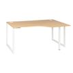 3483600495426-Bureau compact à droite SUNDAY - 160 cm - Pieds cadre - Chêne--0