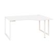 Bureau compact à droite SUNDAY - 160 cm - Pieds cadre - Blanc