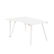 3483600495747-Bureau compact à gauche SUNDAY - 160 cm - Pieds trapèze - Blanc--0