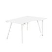 3483600495754-Bureau compact à droite SUNDAY - 160 cm - Pieds trapèze - Blanc--0