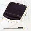 043859718917-Fellowes PlushTouch - Tapis de souris / repose-poignets ergonomique - noir - protection anti-bactérienne Microban - surface douce e--1