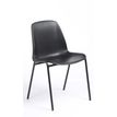 Chaise CHARLOTTE - pieds noirs sans accroche - coque M1 (non feu) - noir