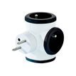 3760110686071-WATT & CO - Multiprise triplite rotative - blanc/noir-Angle droit-0