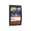 Présentoir mural Quick Fit pour documents 24 x 32 cm paysage - 4 compartiments - noir/transparent