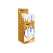 BIC Cristal UP - 20 Stylos à bille - couleurs fantaisies assorties - pointe moyenne (1,2 mm)