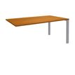 0404000121152-Bureau simple IRIS - L120 cm - Plan suivant - Pieds aluminium - plateau imitation Merisier--0