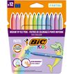 3086123751828-BIC Kids Couleur - 12 Feutres de coloriage à pointe moyenne - Couleurs Pastel Assorties--0