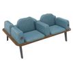 3253310179578-Banquette ILO - 4 places L172xP114cm -  carbone - structure noyer - tissu bleu guède--0