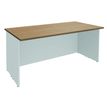 3253310151215-Banque d'accueil LUMINA - sans réhausse - L140 x H75 x P80 cm - Finition chêne clair/blanc--0