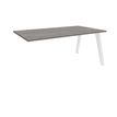 Bureau simple STEELY - L120 cm - Bureau suivant - Pieds blanc - plateau imitation Chêne gris