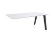 Bureau simple STEELY - L140 cm - Bureau suivant - Pieds carbone - plateau Blanc perle