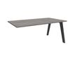 Bureau simple STEELY - L160 cm - Bureau suivant - Pieds carbone - plateau imitation Chêne gris