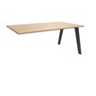 Bureau simple STEELY - L180 cm - Bureau suivant - Pieds carbone - plateau imitation Chêne clair