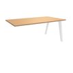 Bureau simple STEELY - L180 cm - Bureau suivant - Pieds blanc - plateau imitation Hêtre