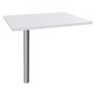 Extension IDRA/DUAL sur pied tube - 80 x 60 cm - Pied alu - plateau Blanc perle