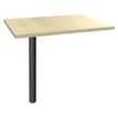 Extension IDRA/DUAL sur pied tube - 80 x 60 cm - Pied anthracite - plateau imitation Erable
