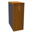 Caisson TOWER - L44 x H114 x P80 cm - 3 tablettes + 1 support DS réglable - structure anthracite - dessus et façade imitation merisier