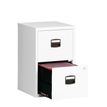 Classeur métallique monobloc - 2 tiroirs - H67 x L41 x P40 cm - blanc