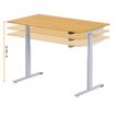 3760350281357-Bureau électrique UGO - L140x80cm - pieds gris - plateau imitation chêne Stone--5