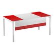 Voile de fond pour bureau EASYDESK L140cm - Blanc/rouge