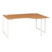 Bureau compact droit - SUNDAY - noyer - pieds cadre