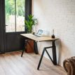 3760350280640-Bureau THEODORE  L120 - pieds noir - plateau imitation chêne--1