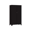 Armoire démontable à portes battantes avec pieds - 168x80 cm - rouge nacré