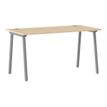 Bureau YES ! - 160 cm - Pieds arches fixes gris - Chêne