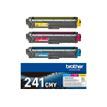 Brother TN241 - Pack de 3 - cyan, magenta, jaune - cartouche laser d'origine
