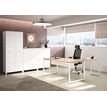 3483600495600-Bureau SUNDAY - 140 cm - Pieds cadre - Blanc--1