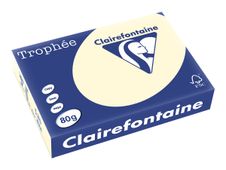 Clairefontaine Trophée - Papier couleur - A4 (210 x 297 mm) - 80 g/m² - Ramette de 500 feuilles - ivoire