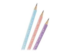 Maped Black'Peps Pastel - Pack de 3 crayons à papier HB - embout gomme