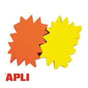 Apli Agipa - 10 éclatés fluo effaçables - jaune/orange - 24 x 32 cm