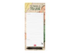 Legami Don't Forget - Bloc-notes magnétique - 11 x 28 cm - 60 feuilles - travel