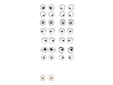 Maildor - 1 feuille gommettes yeux